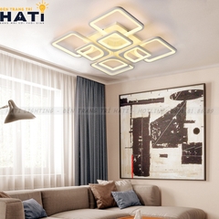 Đèn ốp trần led 4+4 ô vuông