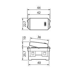 Công tắc B, 1 chiều