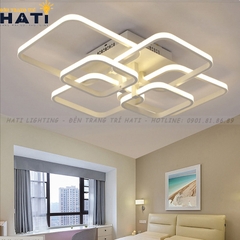 Đèn ốp trần led 6 ô vuông viền ngoài