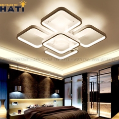 Đèn ốp trần led 5 ô vuông