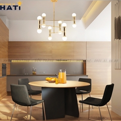 Đèn thả decor Irina khung vàng