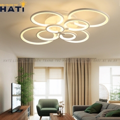 Đèn ốp trần led 8 vòng tròn