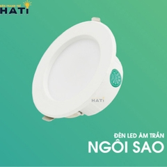 Đèn led âm trần ngôi sao viền trắng 12w-15w