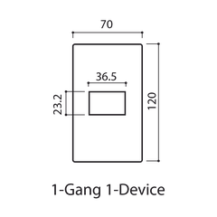 Mặt dùng cho 1 thiết bị