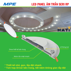 Đèn âm trần MPE RP tích hợp driver bên trong 6w-9w-12w-18w-24w