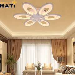 Đèn ốp trần led tai thỏ 6 cánh