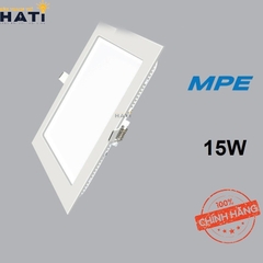 Đèn âm trần vuông siêu mỏng MPE SPL 15w ánh sáng trắng/vàng/dimmer