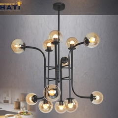 Đèn thả thân bất đối xứng 12 bóng