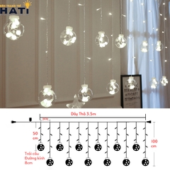 Đèn led dây rèm trang trí 12 quả banh