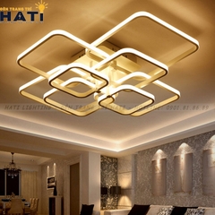 Đèn ốp trần led 8 ô vuông viền ngoài