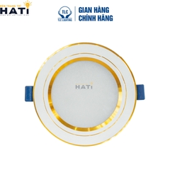 Đèn Led Âm Trần Khối Đúc TOS Viền Vàng 7w-9w-12w