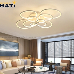 Đèn ốp trần led 10 vòng tròn