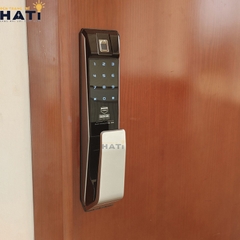Khóa vân tay cửa gỗ Giovani GSL-K888BG màu đen bạc