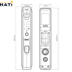 Khóa vân tay cửa gỗ Giovani GLS-G515G màu xám