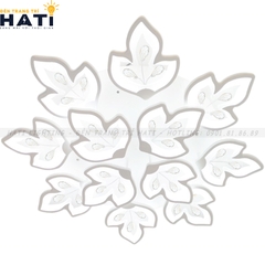 Đèn ốp trần led hình lá phong có hạt pha lê 12 cánh