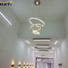 Đèn thả pha lê 3 vòng Jin
