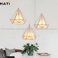 Đèn thả decor kim cương hồng