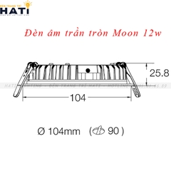 Đèn âm trần tròn Moon