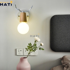 Đèn tường decor sừng hươu gỗ 