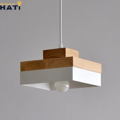 Đèn thả decor Merico vuông gỗ