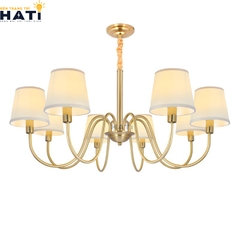 Đèn chùm đồng nguyên chất  Liable 8 bóng