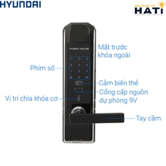 Khóa thông minh Hyundai HDL-5200SK mở khóa thẻ từ