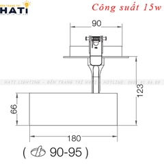 Đèn rọi âm trần Pluto 7w/15w