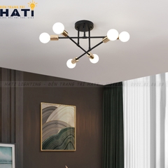 Đèn ốp decor Hasu màu đen