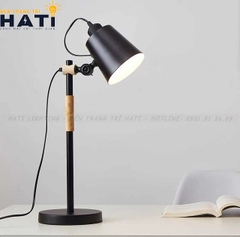 Đèn bàn gỗ hiện đại đọc sách màu đen