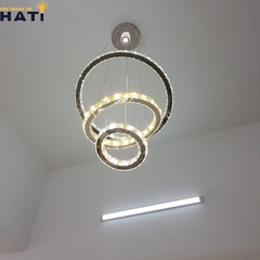 Đèn thả pha lê 3 vòng Jin