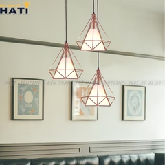 Đèn thả decor kim cương hồng