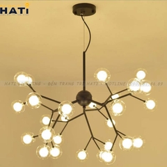 Đèn thả decor Agus 27 chao, khung đen