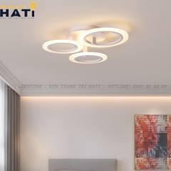 Đèn ốp trần led 3 vòng tròn viền ngoài