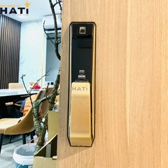 Khóa vân tay cửa gỗ Giovani GSL-K888BG màu đen vàng