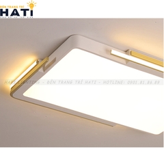 Đèn ốp trần led Akina viền trắng