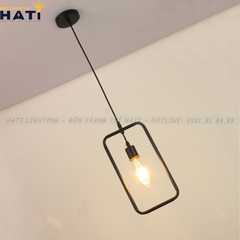 Đèn thả decor hình chữ nhật