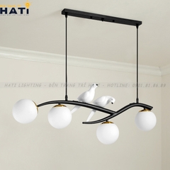 Đèn thả decor cành chim đậu màu đen
