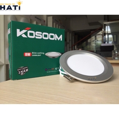 Đèn âm trần Kosoom siêu mỏng viền trắng-bạc-hồng, 8w-12w