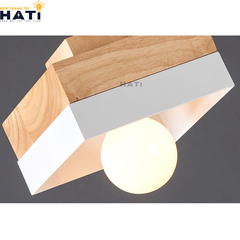 Đèn thả decor Merico vuông gỗ