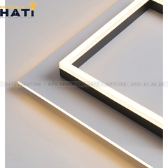 Đèn ốp trần led Kuri viền trắng đen