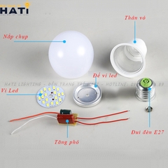 Bóng đèn led bulb tròn E27