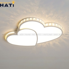Đèn ốp trần led trái tim đôi