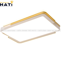Đèn ốp trần led Akina viền trắng