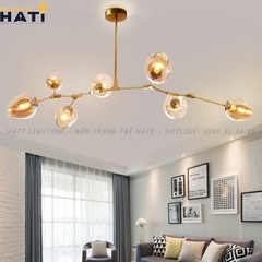 Đèn thả decor Nira 7 tay thân vàng