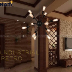Đèn thả decor quả cầu gai