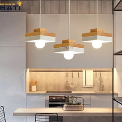 Đèn thả decor Merico vuông gỗ