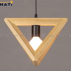 Đèn thả decor tam giác gỗ