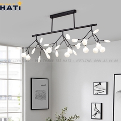 Đèn thả decor Hera 27 lá thân đen hình ngang