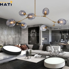 Đèn thả decor Nira 7 tay thân vàng