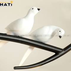 Đèn thả decor cành chim đậu màu đen - TDC166/DE